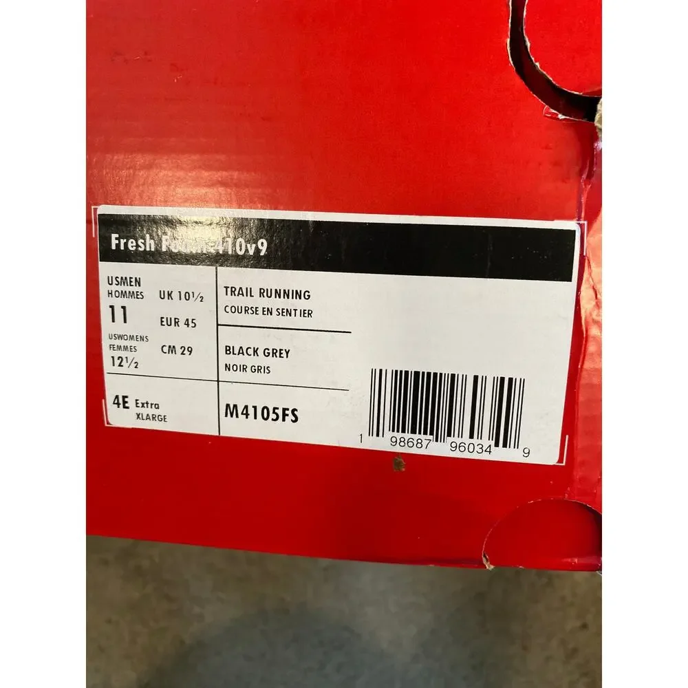 New Balance Fresh Foam Trail Running Shoes Black Men’s 11 Women’s 12.5